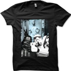 darth vader stormtrooper selfie han solo frozen in carbonite inspired by star wars t-shirt 8953