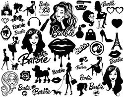 barbie svg, barbie svg bundle, barbie icon bundle, barbie oppenheimer, barbenheimer svg, pink svg