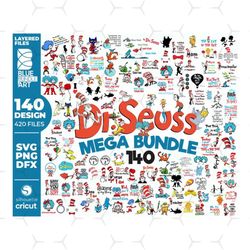 140 files dr seuss svg bundle