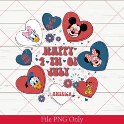 disney 4th of july mickey minnie png, patriotic mouse png, retro disney couple png, disney independence day png