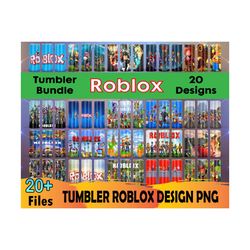 20 roblox tumbler png bundle, roblox png, 20oz design