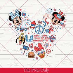 cute disney 4th of july png, mickey and friends independence day png, disney patriotic, disney balloons usa flag png