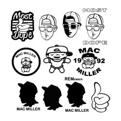 20 mac miller vector bundle, mac miller svg, mac miller silhouette, rapper vector,mac miller png, svg, mac miller gifts,