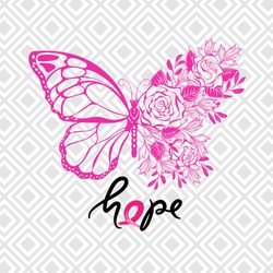 hope breast cancer png, butterfly breast cancer awareness, pink out cancer, pink