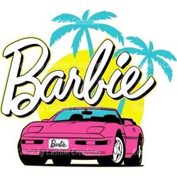 barbie car palm trees high quality png