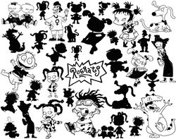 rugrats svg bundle, angelica pickles svg, tommy svg, rugrats characters svg, rugrats svg