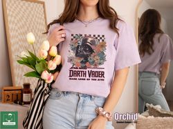 comfort colors retro floral darth vader shirt, dark lord of the sith t-shirt, star wars day, dark side tee, sith life sh
