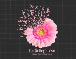 butterflies faith hope love png, breast cancer butterflies sunflower png