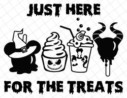 just here for the treats svg, happy halloween svg, kids halloween svg, witc