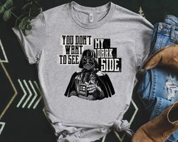 star wars darth vader dark side funny retro shirt, galaxy's edge trip unisex t-shirt family birthday gift adult kid todd