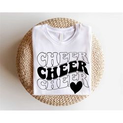 cheer shirt, cheer t-shirt, cheerleader shirts, cheerleading tees, cheer gift, cheer shirt for girl women, retro cheer v