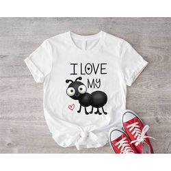 i love my aunt shirt, auntie love t-shirt, aunt baby announcement baby shower gift cute baby clothes,ant auntie toddler