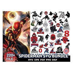 220 Spiderman Svg Bundle, Spiderman Svg, Avengers Svg