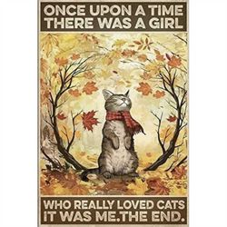 paint by numbers kits once upon a time there was a girl who really loved cats it was me the end canvas poster wall art r