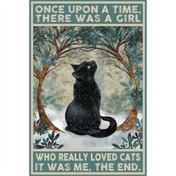 paint by numbers kits once upon a time there was a girl who really loved cats it was me the end canvas poster print wall
