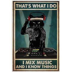 that's what i do i mix music and i know things vintage canvas poster print wall art room decor unframed