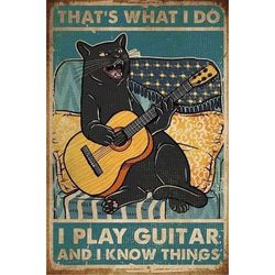 that's what i do i play guitar and i know things canvas poster vintage print wall art room decor unframed