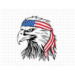 eagle american flag bandana patriotic 4th of july, american patriotic svg, the fourth of july, svg, png files for cricut