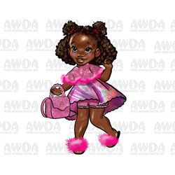 afro baby girl diva png sublimation design download, afro girl png, afro american girl png, cute afro png, sublimate des