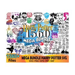 1560 harry potter mega bundle svg, harry potter svg, hogwarts svg