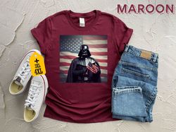 star wars darth vader shirt for american flag shirt, star wars fan shirt, star wars 4th of july shirt for darth vader gi
