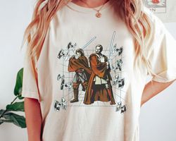 star wars anakin skywalker & obi-wan kenobi graphic shirt, galaxy's edge holiday unisex t-shirt family birthday gift adu