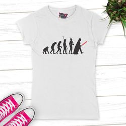 darth vader evolution t-shirt | womens unisex kids baby gift for her mothers day christmas mum sister graphic tee novelt