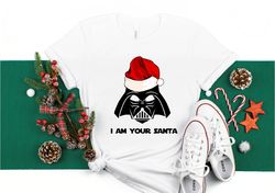 i am your santa christmas shirt, darth vader star wars disney christmas t shirt for family, disneyword kids christmas sh
