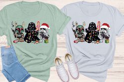 star wars funny christmas shirt, cute starwars characters, starwars shirt, christmas gifts, storm trooper, darth vader s