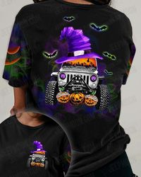 pointed hat jeep and pumpkin halloween shirt