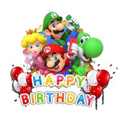 mario bro svg , super mario happy birthday svg . queen peech birthday svg , see my other birthday svg 2023 designs too .