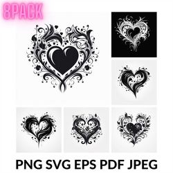 heart svg bundle, heart svg, hand drawn heart svg, open heart svg, doodle heart svg, sketch heart svg, love svg,valentin