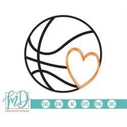 basketball svg, basketball clipart, basketball heart svg, heart svg, love basketball svg, noun svg, icon svg, biggest fa