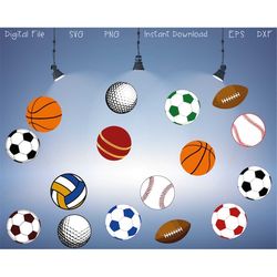 football ball svg, cricket ball svg, basketball ball svg, volleyball ball svg, golf ball, soccer ball png, dxf, eps, bal