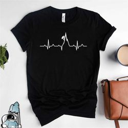 Mountain Climbing Shirt, Rock Climbing Heartbeat T-Shirt, Climbing Shirt, Mountains Gifts For Climbers, Mountain Climber