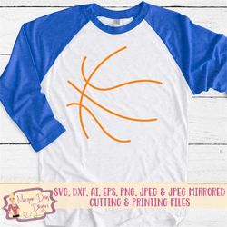 basketball svg - basketball outline svg - basketball cut file - basketball shirt - team svg -files for silhouette studio