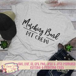 marching band svg - marching band pit crew svg - band svg - marching band shirt - pit svg - files for silhouette studio/