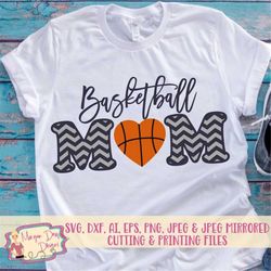 basketball mom svg - basketball svg - basketball heart svg - proud basketball mom svg - files for silhouette studio/cric