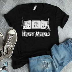 heavy metals shirt, periodic table shirt, chemistry gift, chemistry teacher shirt, science shirt, table of elements, sci
