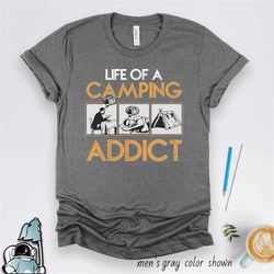 camping addict shirt, camping shirt, camping gift, funny camping t-shirt, camp gift, camp shirts, camper shirt, hiking s