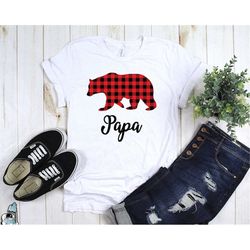 plaid papa bear shirt, dad gifts, plaid dad shirts, father's day gifts, dad birthday gifts, papa bear gift, gifts for da