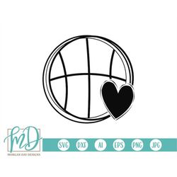 basketball svg, basketball outline, basketball clipart, basketball heart svg, basketball mom svg, love basketball svg, b