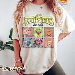 comfort colors vintage disney the muppets est 1995 shirt, retro the muppets show shirt, tv series shirt, disney shirts,