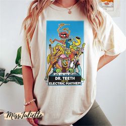 comfort colors retro disney muppets show shirt, muppets shirt, the electric mayhem shirt, dr teeth shirt, tv series shir
