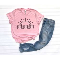 sunrise sunset shirt, summer vacation shirt, ocean sun, sunset repeat shirt, summer shirt, beach shirt, vacation shirt,