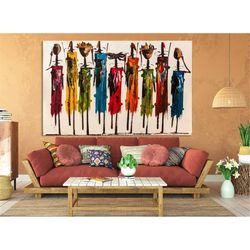 african wall art  african woman african canvas art ethnic canvas masai wall art abstract african art ready to hang