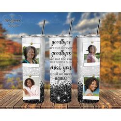 loss of mother memorial png sublimation tumbler, in loving memory photo tumbler design, mom in heaven 20 oz skinny tumbl