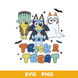 bluey and friends trick or treat svg, bluey halloween svg, png, bb18072351