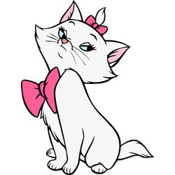 Marie Svg, White Cat Svg, White Kitten Svg, Pink Bow Svg, Donut Svg, Marie Cat Svg, Cat Lovers Svg, Disney Cat, Marie Ca