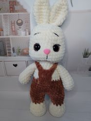 crochet bunny, plush rabbit.